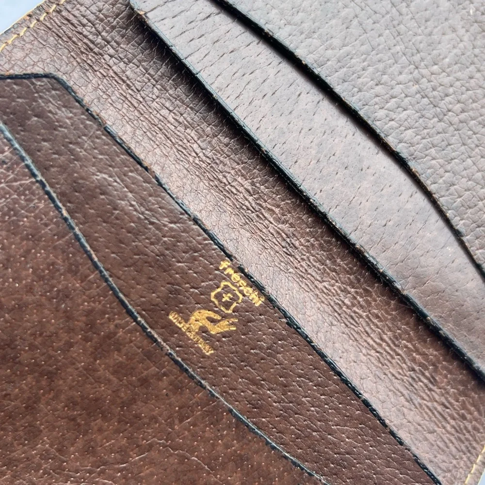 Vintage Italian Leather Bag “Freschi” Stamp – Genuine Leather –